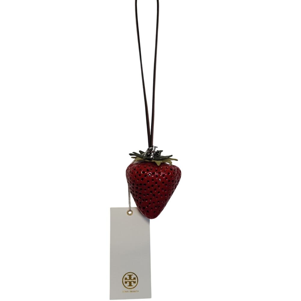 Tory Burch Strawberry Bag Charm RED NWT